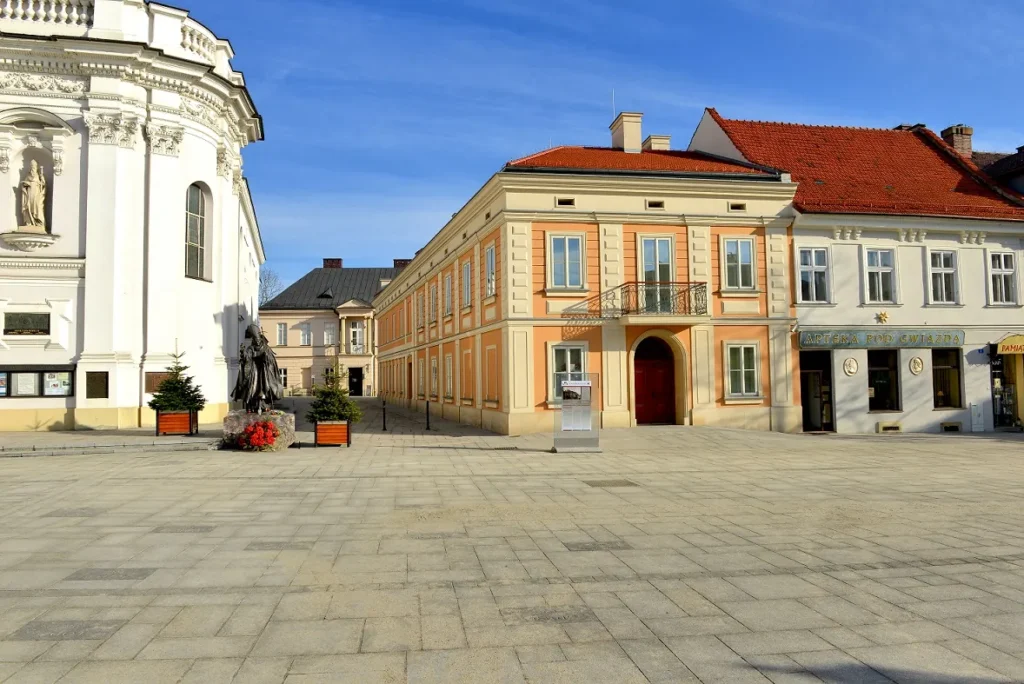 The John Paul II family home and museum beside the basilica in Wadowice